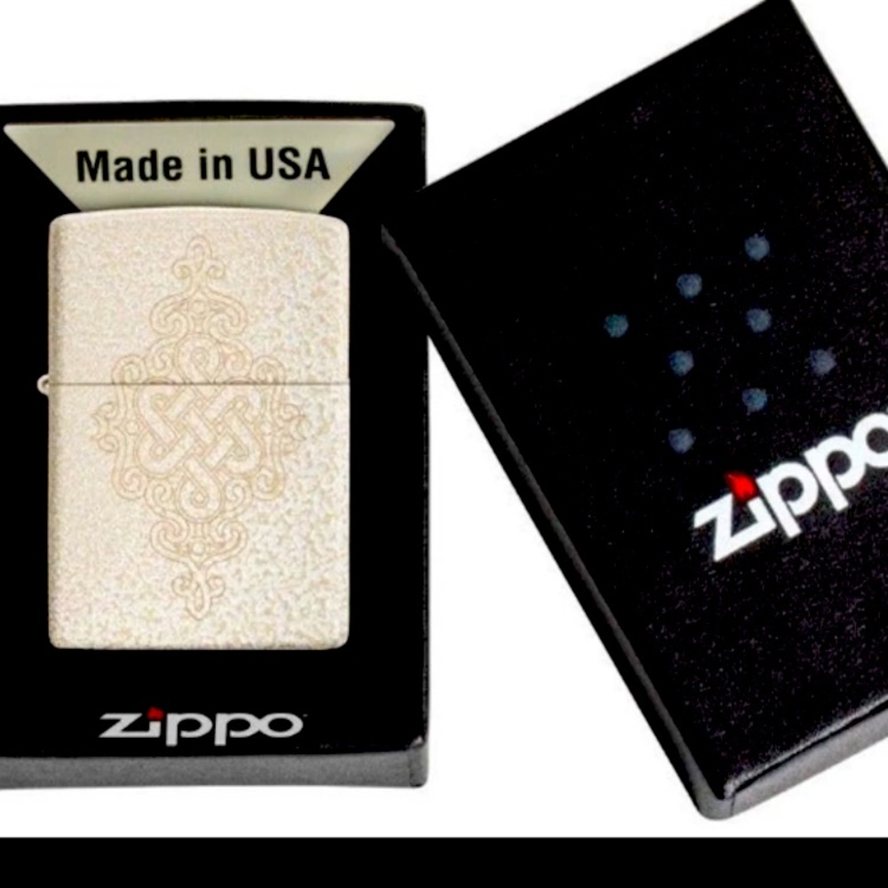 New Zippo - Mercury Glass Lucky Knot